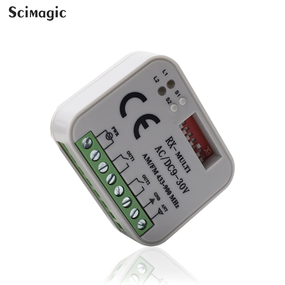 

280-868MHz Universal Wireless RemoteAC/DC 9-30V 2CH rf Relay and Transmitter Remote Garage/LED/Light/Fan/Home appliance receiver