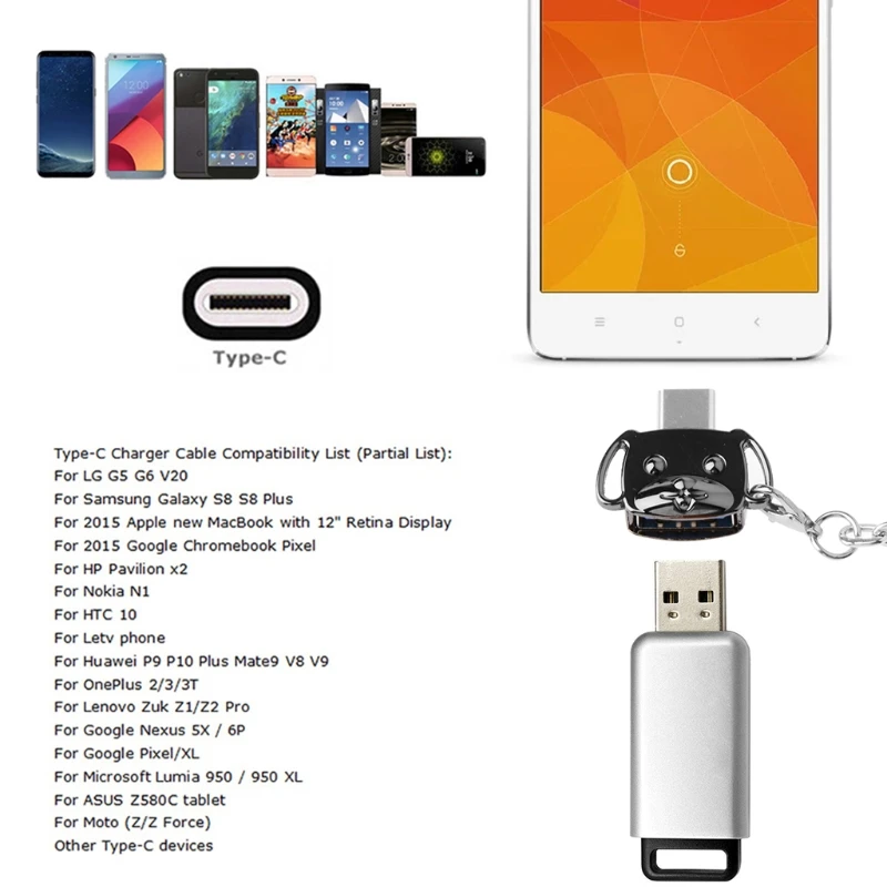 USB 3,1 type C Мужской к USB 2,0 A Женский OTG адаптер для Galaxy S9 S8 Xiaomi 5S 6
