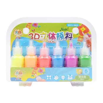 

6 Colors Kids 3D Acrylic Paint Pigment Set for Children Graffiti DIY Painting Drawing Tools