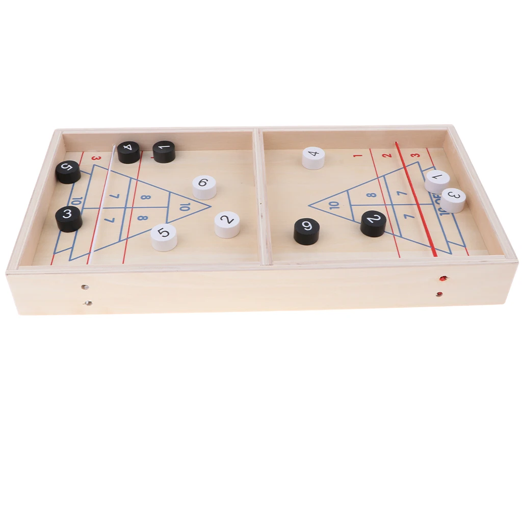 

Throw Curling & Get Score Wooden Office Tabletop Ice Curling Game Kids Toy