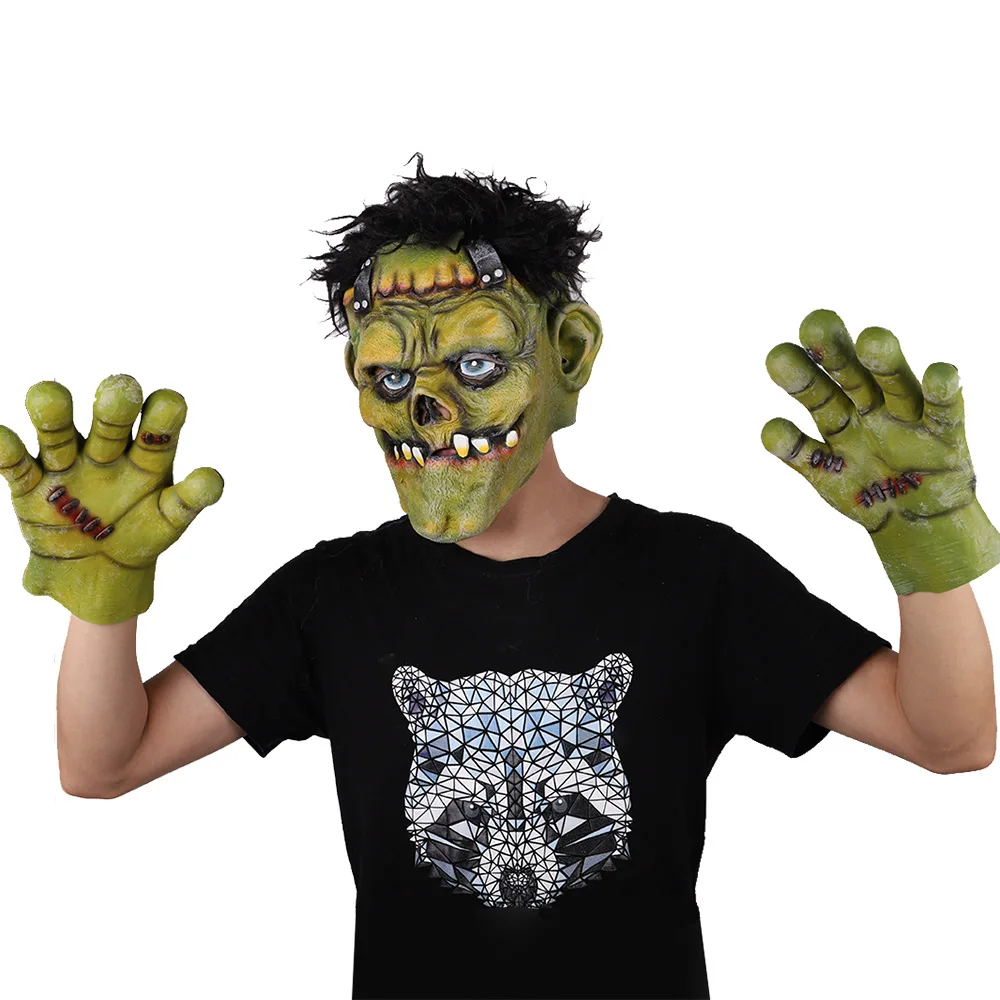 

Halloween Halloween Horror Mask Make up Ball Bloody Fangs Set Bar Dance Mask Party Culture Holiday Funny Dressing up Props