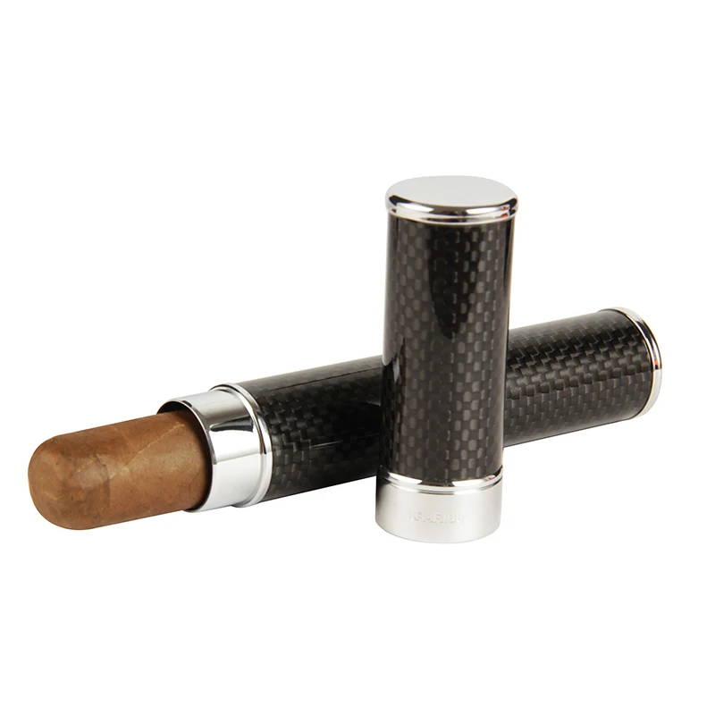 CM-T20-Black CIGARISM Vintage Copper Flower Carving Cigar Moisturizing Tube Travel Case - Цвет: CM-T20-Black