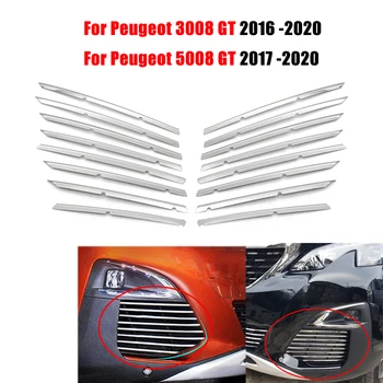 

For Peugeot 2016 - 2020 3008 GT 5008 GT Front Grill Racing Grills Grille Trim Below The Fog Light 3008 3008GT 5008GT 2017 - 2020