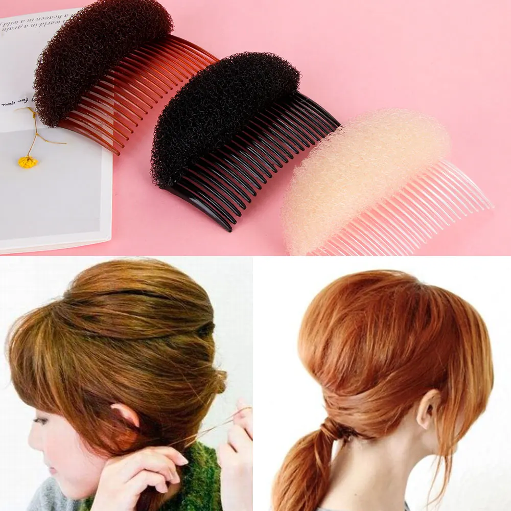 Women Fashion Hair Styling Sponge Clip Stick Bun Maker Braid Tool Accessories Modelling Fluffy Diy | Красота и здоровье