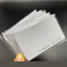 1000 шт./лот TK4100/EM4100 пустые карты тонкий ПВХ RFID 125 кГц чипы смарт-карт