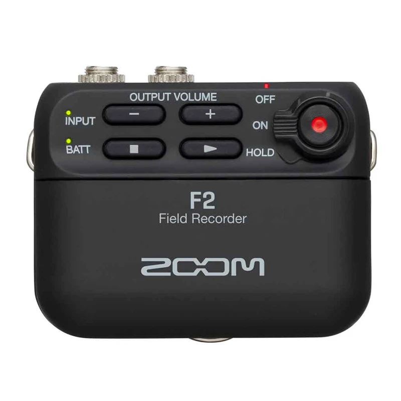 ZOOM F2 / F2-BT field recorder lavalier micropohone with a windscreen and lapel mic clip for Mobile live broadcast and vlog