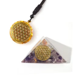 DIY Energy Tower Copper Sticker Flower Of Life Tree Pyramid Orgonite Paste For Epoxy Resin Craft Jewelry Making Tools