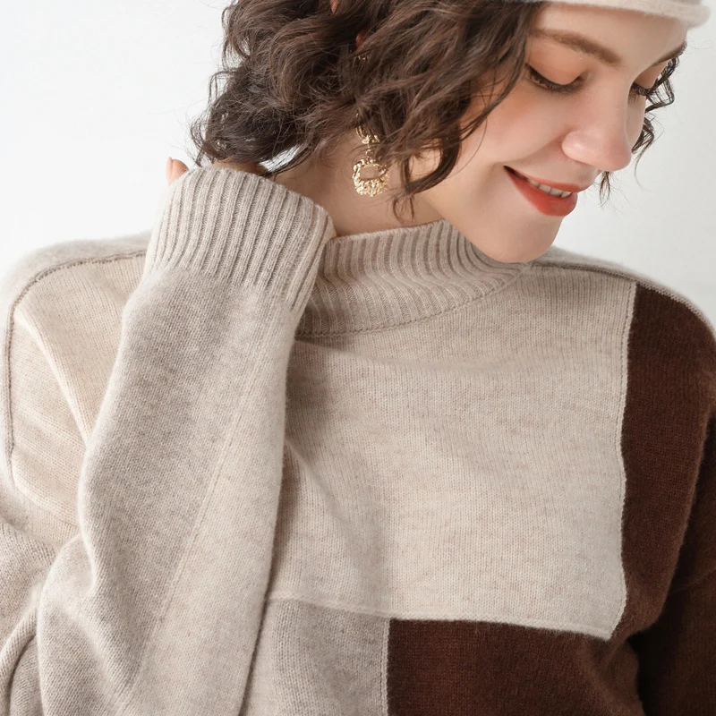 Large Size 100% Pure Wool Pullover Cashmere