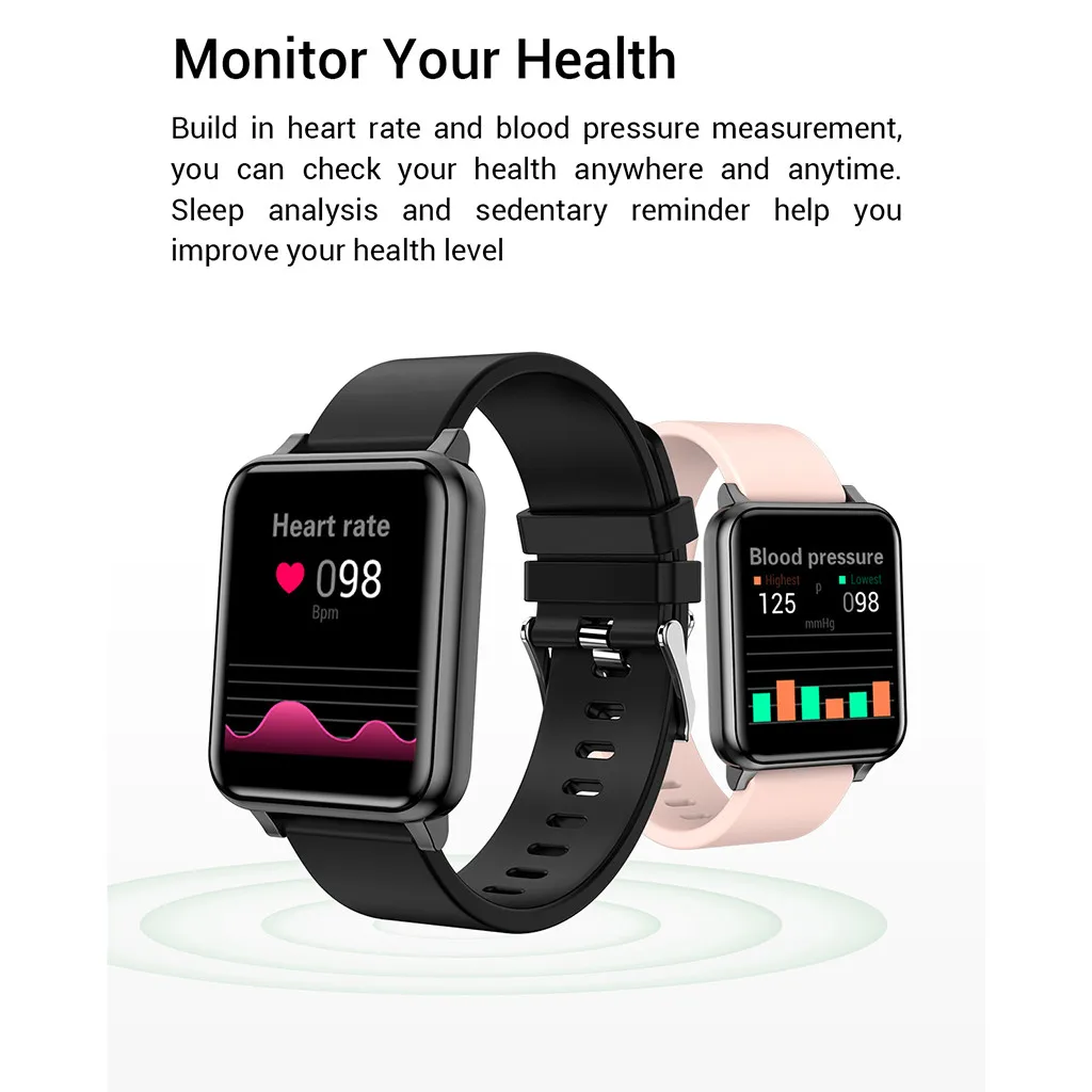 Для amazfit ремешок Bip Смарт часы Android iOS Спорт Фитнес калорий браслет носить Смарт часы для mi band 2 бар покупка
