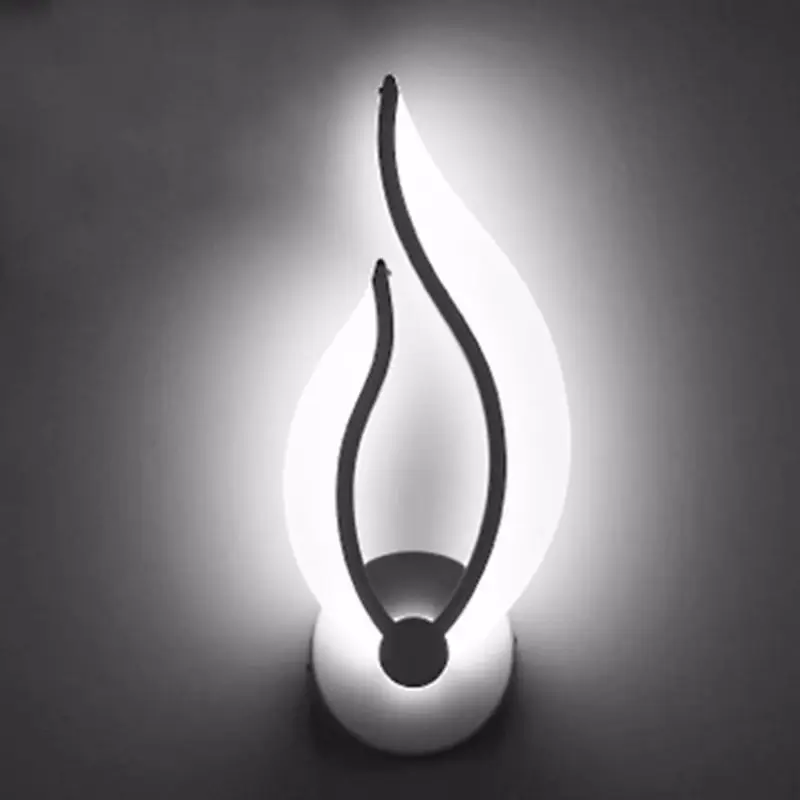 LED Light Modern Wall Lamp Acrylic Sconce 10W 12W AC90-260V Flame Oval Shape Indoor Bathroom Bedroom Living Room Hallway Art wall lights for bedroom