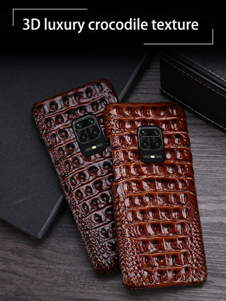 phone cases for xiaomi Leather Phone Case For Xiaomi Redmi Note 9S 8 7 6 5 K30  Mi 9 se 9T 10 Lite A3 Mix 2s Max 3 Poco F1 X2 X3 F2 Pro Crocodile Back xiaomi leather case custom