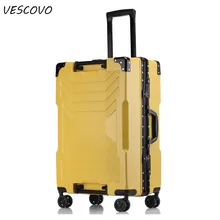 VESCOVO 2" 24" 2" 29" дюймов, вместительный чемодан на колесиках, чемодан на колесиках, роскошная алюминиевая рама, дорожная сумка на колесиках