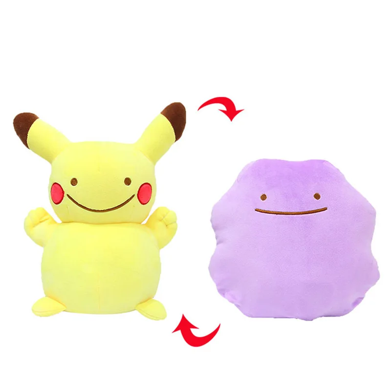 32cm Anime Pokemon Ditto Transform Snorlax Inside-Out Cushion Toys