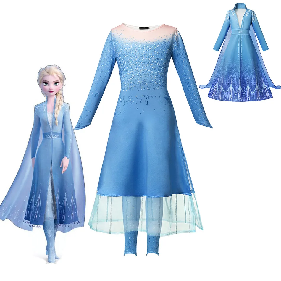 Нарядное платье Карнавальный костюм для девочек, платье принцессы Эльзы, леггинсы и пальто зеленое платье Эльзы платье королевы Эльзы, рождественский подарок