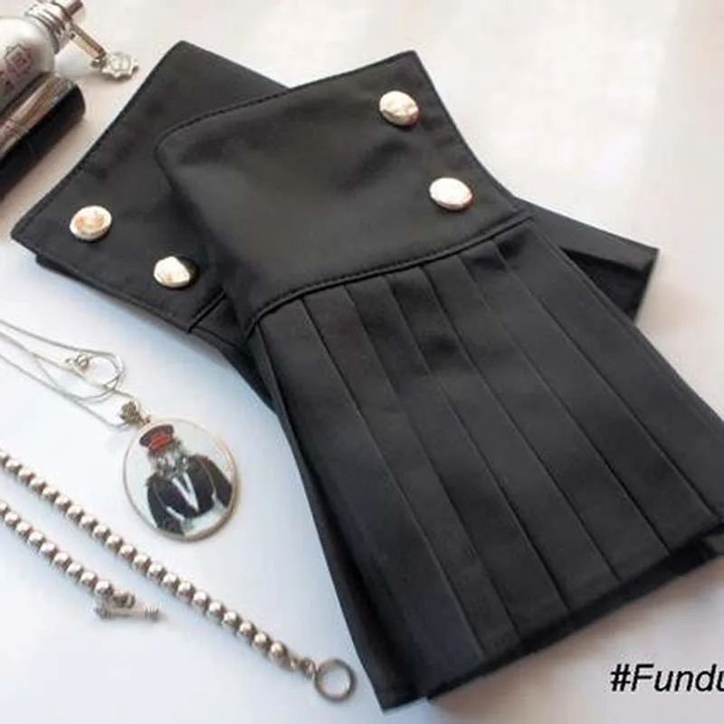 Women Spring Cuff The Organ Pleated Horn Cuffs Female Ladies Fashion Clothing