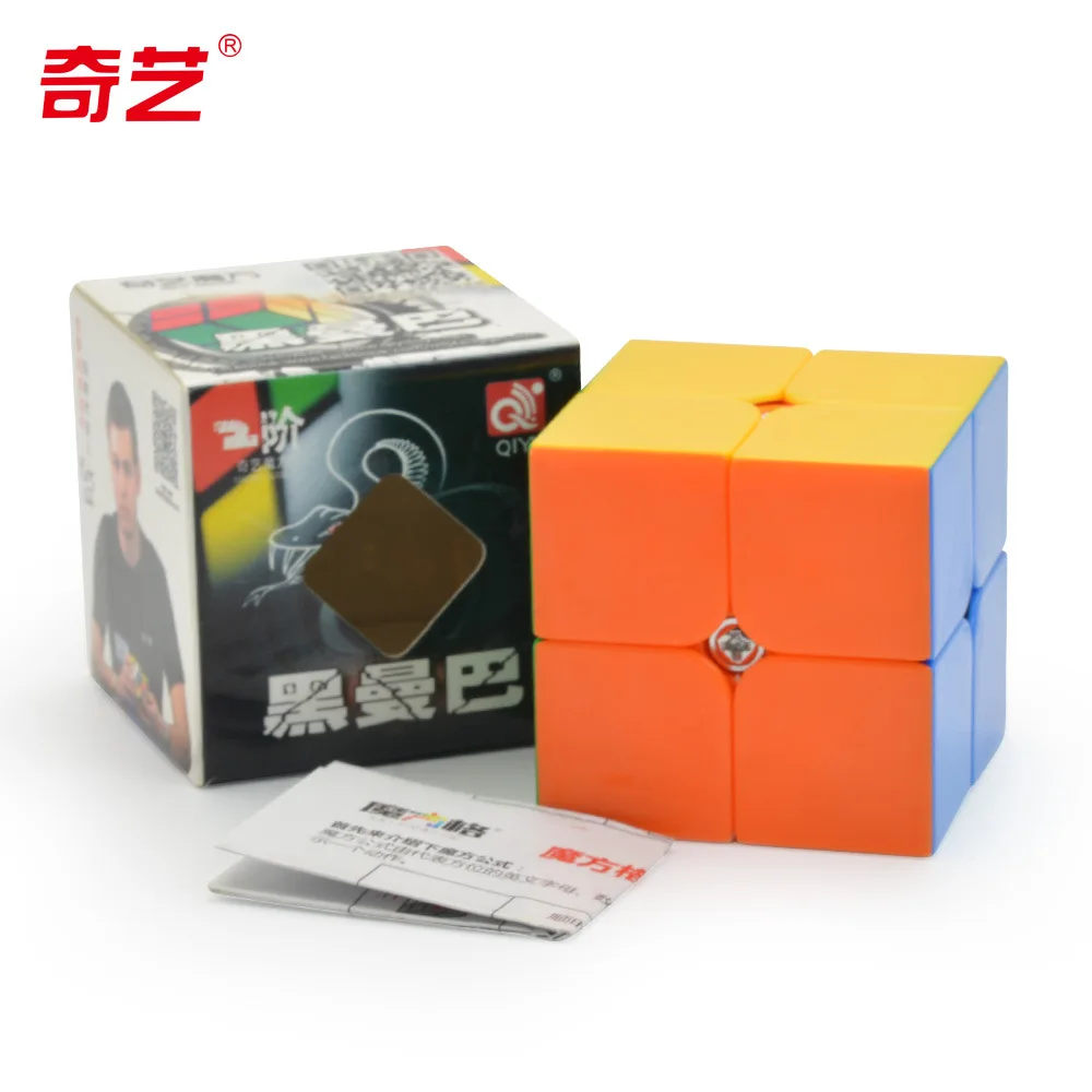 QiYi HeiManBa 2x2x2 невидимый волшебный куб быстрая ультра-гладкая многоцветная обучающая игрушка-пазл