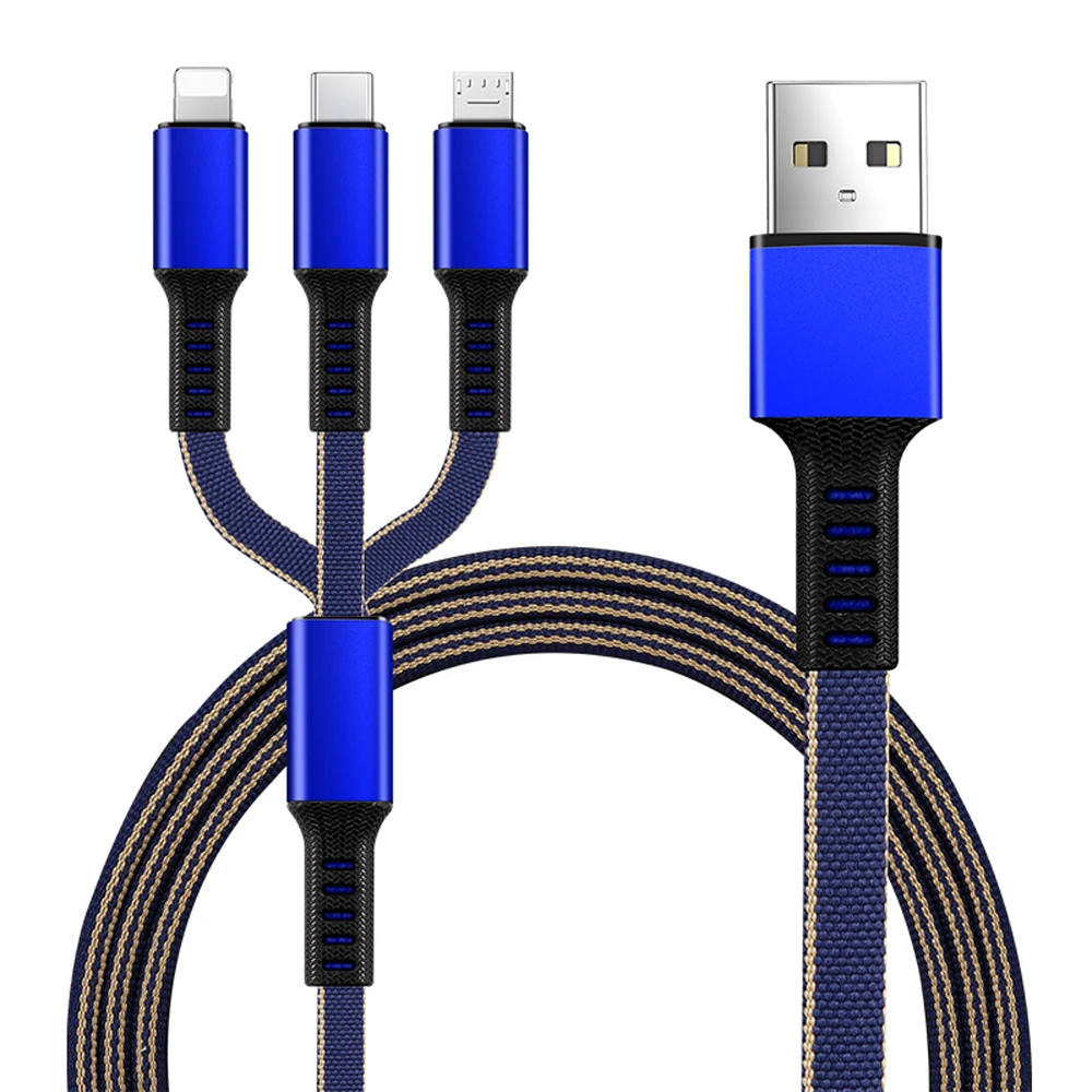 3 в 1 Micro USB C type C кабель для быстрой зарядки Универсальный многофункциональный кабель для синхронизации данных и зарядки телефона для samsung iPhone 11