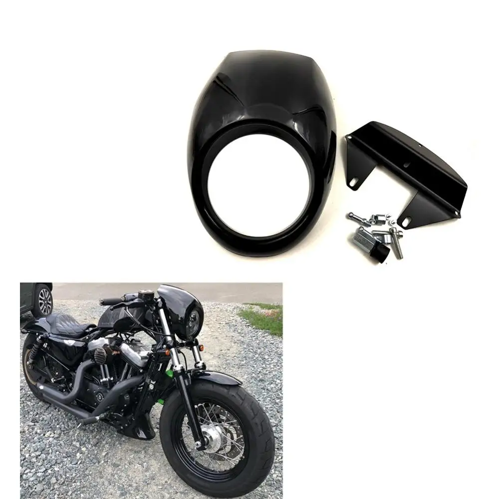 Для Sportster Dyna XL 883 1200 XL883 XL1200 мотоциклетная маска на фару обтекатель ободок передний