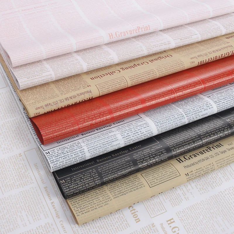 Craft Paper English Newspaper 20sheets 50*70cm 17gsm for Flower Clothing Shoes Gift Packing