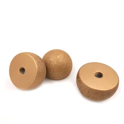 1pcs Diamond Brazed Round Grinding Head Abrasive Tools For Internal Arc Grinding Of Stones Engraving Tool Heads Mushroom Heads 