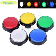 5 cores micro botão do interruptor, botão automático da restauração para o armário da arcada o botão 60mm 12 v da arcada dos pces yinglucky 10 conduziu o botão redondo grande