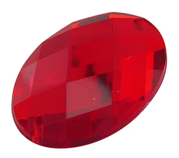 

Sew on Rhinestone,Acrylic Rhinestone,Two Holes,Garments Accessories,Oval,Red
