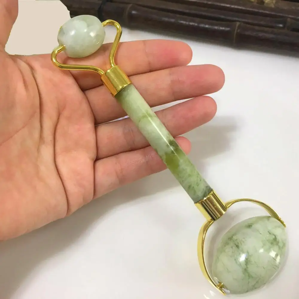 Массажер для лица продукты для похудения средства для шеи gua sha дропшиппинг уход за здоровьем Релаксация нефрит для массажа лица ролик - Цвет: face massager 4