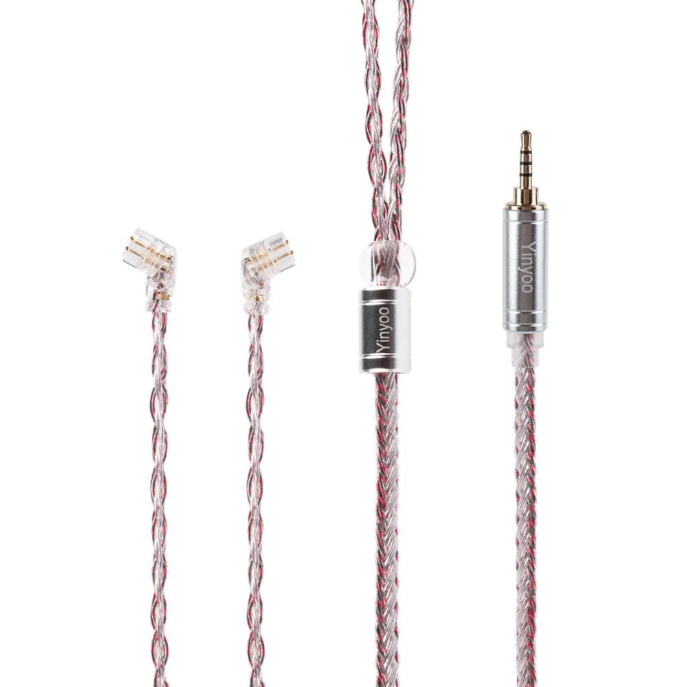 Yinyoo 16 Core High Purity Silver Plated Cable 2.5/3.5/4.4MM With MMCX/2PIN/QDC Connector ZS10 Pro AS10 AS16 AS12 ZSN PRO C12