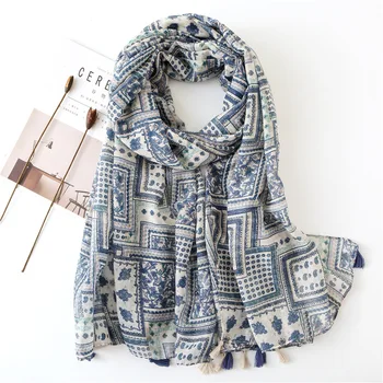 

Luxury brand Fashion lattice silk Scarves beach headcloth winter Women thin Sunscreen cotton Soft Pashminas Shawl cape