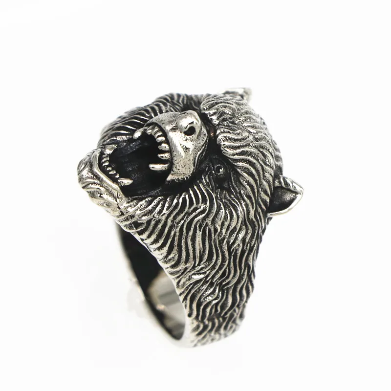 SR147 Fashion Bear rings sanimal Jewelry for men Cool Dress
