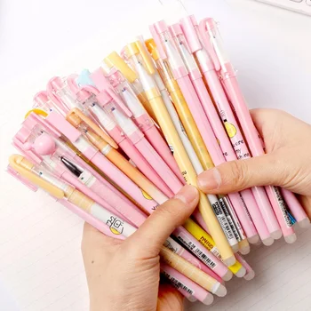 

20 Sets / Set Of Erasable Refills 0.5mm And 0.38mm Charcoal Black Magic Wipe Pen Student School Supplies Gel Pen Office Supplies