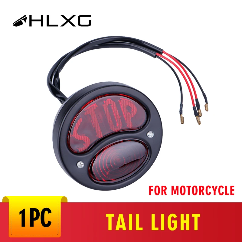 Motorcycle LED Taillight Brake Light Stop Light Universal For Cafe racer/Chopper/Bobber/Scrambler style Car Light Source Lights