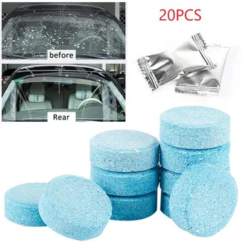 

20PCS Car Wipe Cleaning Multifunctional Effervescent Car Windshield Cleaner Solid Spray Glass Concentrated Car Accessories