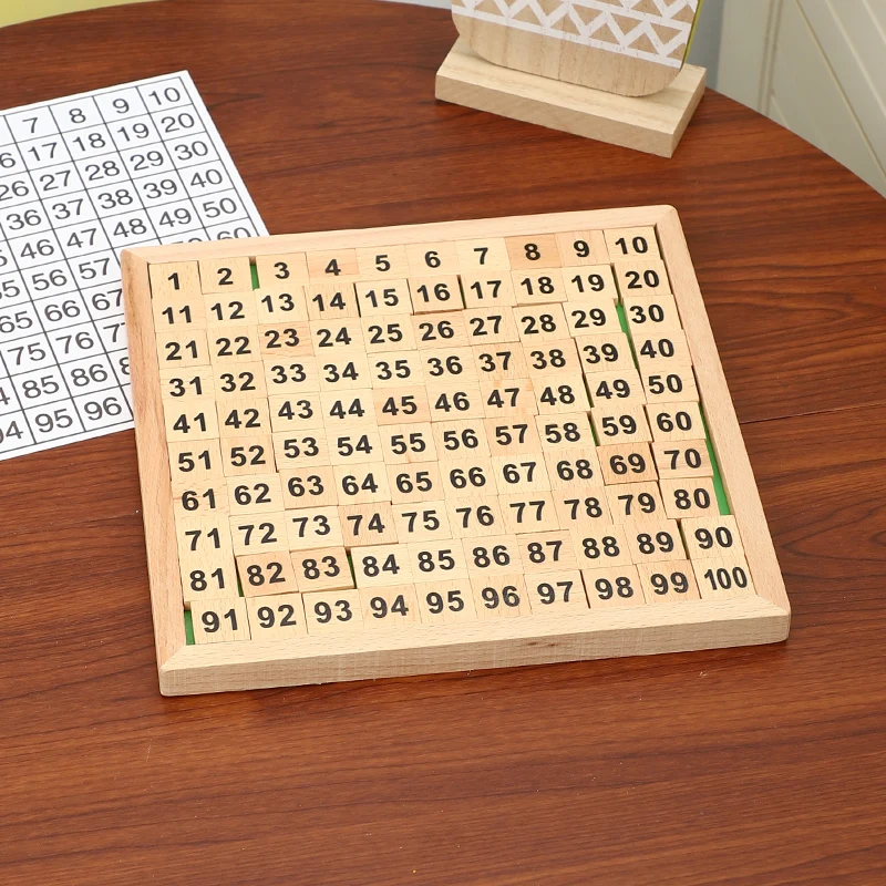 

Montessori Education Wooden Digital Board 1-100 Continuous Numbers Kids Child Math Teaching Toys For Children Learning Gift