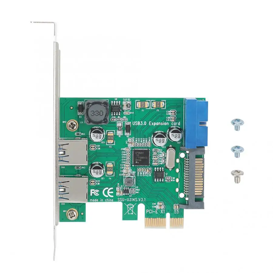 Плата расширения PCI-E до USB3.0 Адаптерная плата расширения с защитным чипом для настольного компьютера