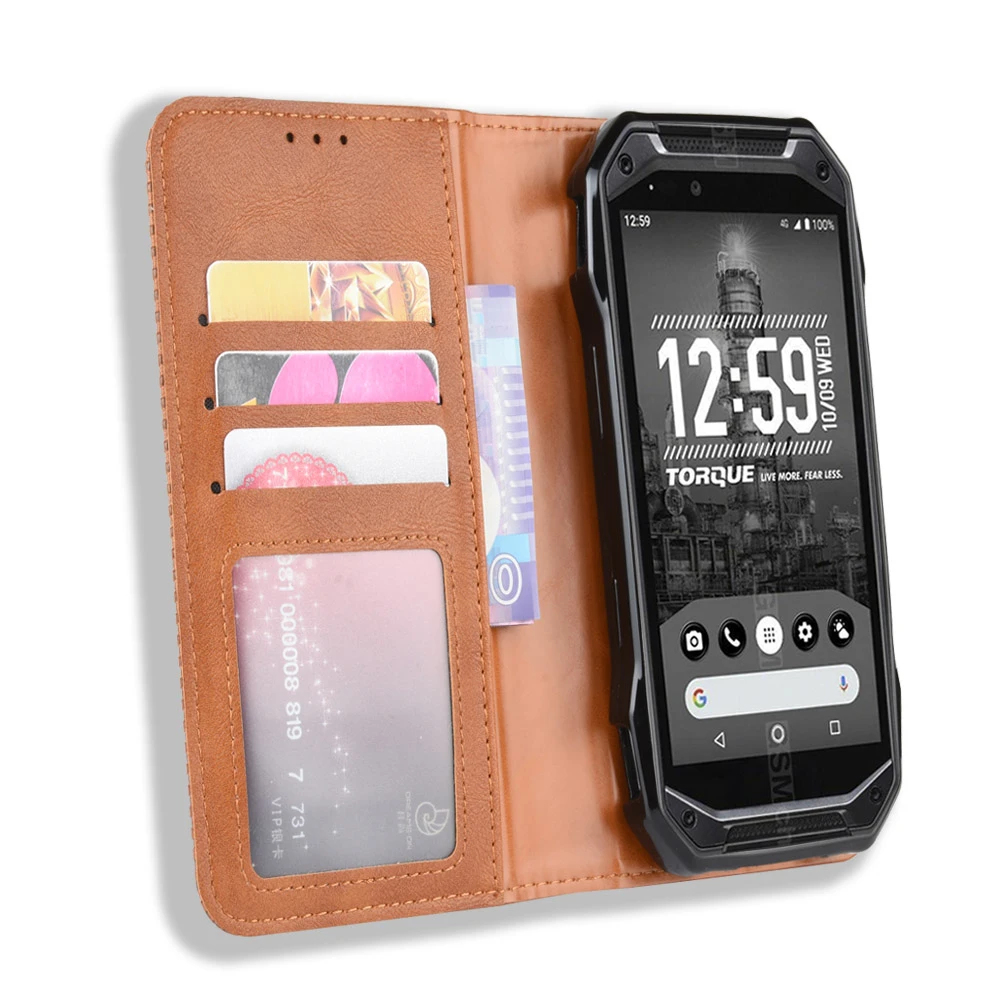 Для Kyocera Torque G04 Kantan Sumaho 705KC Android One X3 кошелек Чехол в винтажном стиле из искусственной кожи с магнитной откидной крышкой