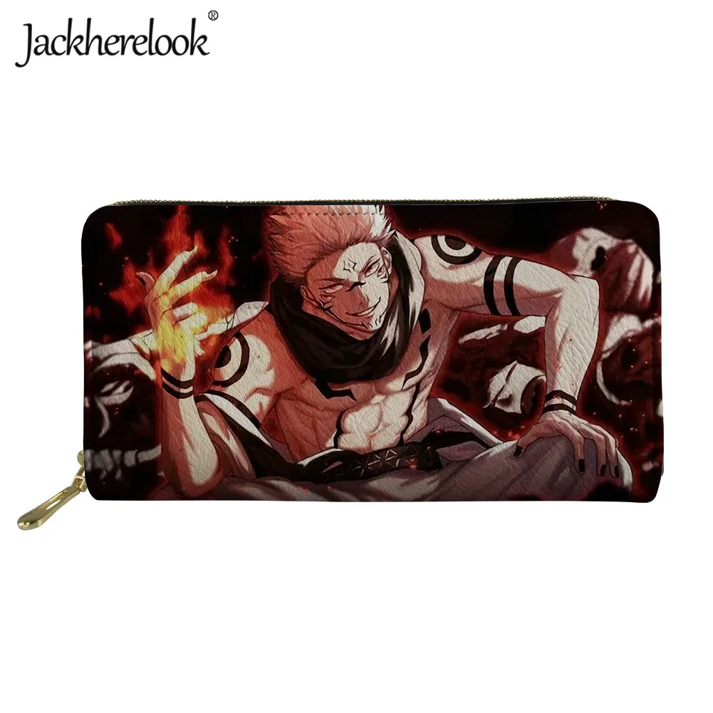 

Jackherelook Japan Anime Jujutsu Kaisen Pattern Womens Card Holder Wallet Female PU Leather Coin Purse Moneybag Bolsos Mujer
