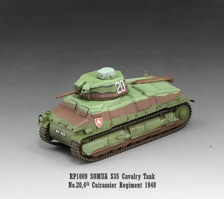 Сомуа S35 кавалерийский Танк № 20, 4-й куирассир полк 1940 1/72 законченный S-MODEL
