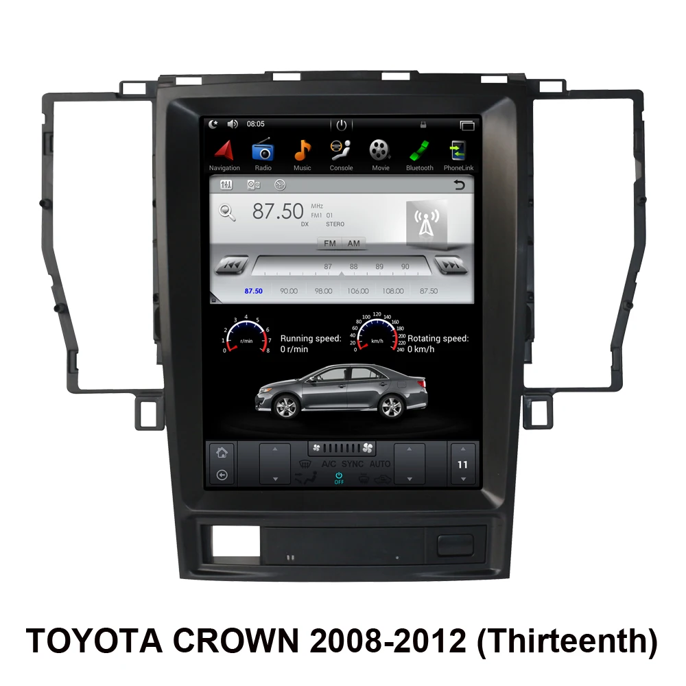 Автомагнитола мультимедийный плеер головное устройство для TOYOTA CROWN 2008-2012