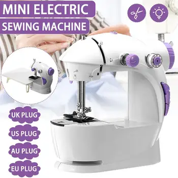 

Mini Handheld Pedal Sewing Machines Dual Speed Double Thread Multifunction Electric Automatic Tread Rewind Sewing Machine