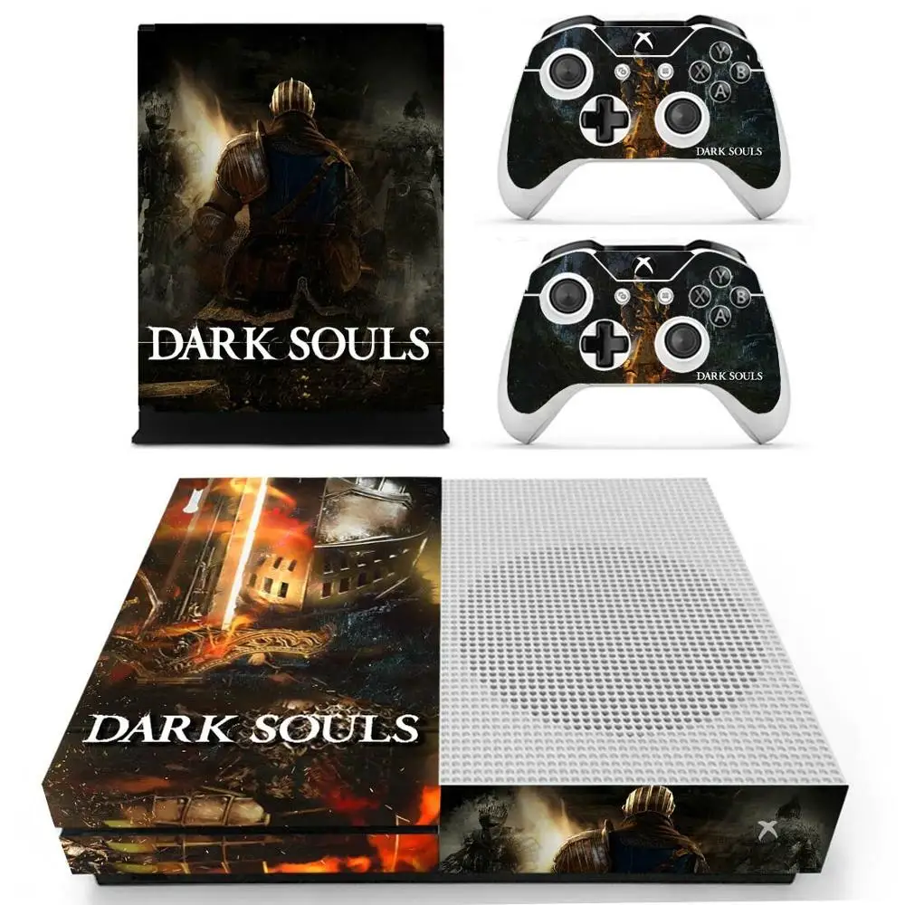 Dark Souls Кожа Наклейка Обложка для Xbox One S консоль и Kinect и 2 контроллеры для Xbox One Slim Skins наклейка s винил - Цвет: YS-xboxoneS-1253
