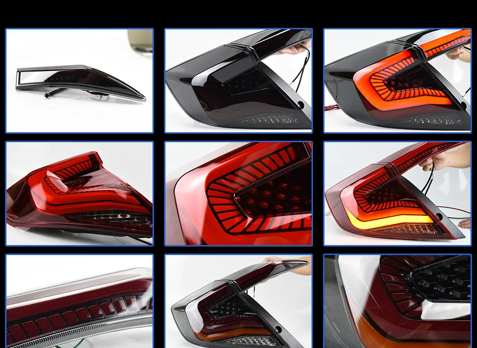 Задний фонарь для автомобиля Honda Civic G10 X- светодиодный задние фары, противотуманные фары Дневные ходовые огни DRL Тюнинг автомобилей Автомобильные аксессуары