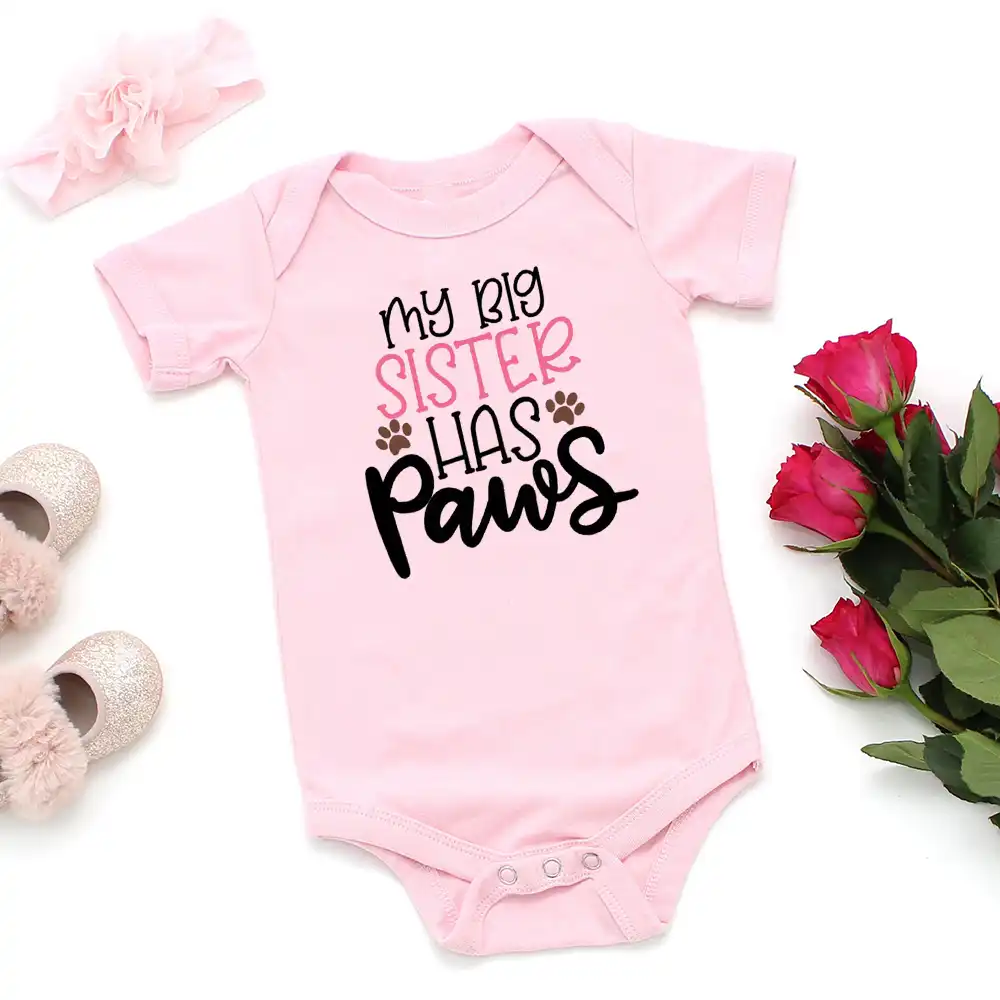 my sibling has paws baby grow