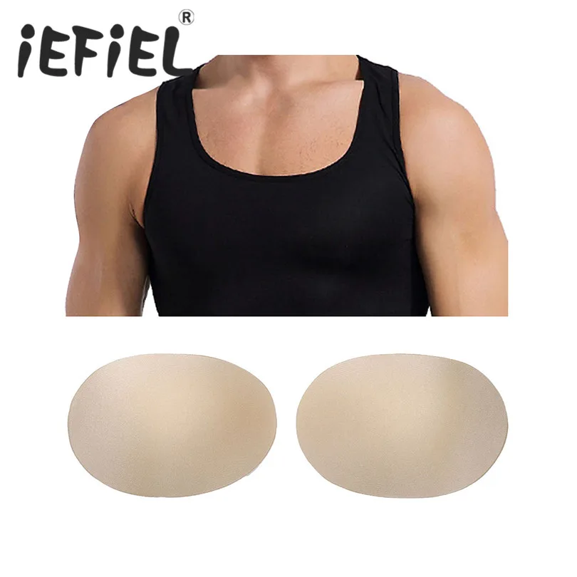 

1 Pair Male Mens Self-Adhesive Invisible Soft Chest Muscle Push-up Pads Enhancers for Mens Muscle Bodybuilding Accessories
