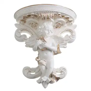 

European Resin Vase Home Decoration Stickers Angel Three-dimensional Wall Background Craft Decoration Wall holder Hanging Shelf