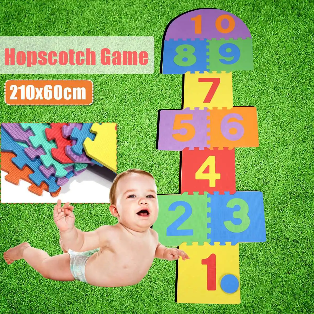 Indoor Outdoor Garden Family Hopscotch Game EVA Baby And Children Play