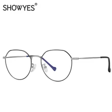 SHOWYES, синие блокирующие очки, женские простые очки, легкая оправа, известный дизайнер, Овальные, анти-голубые лучи, игровые очки 023