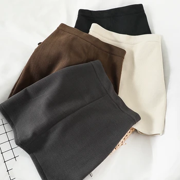 

Vintage Solid Women Skirts Spring A-Line Casual Mini High Waist Skirts Fashion 2020 New Ladies Casual Chic Corduroy Skirts