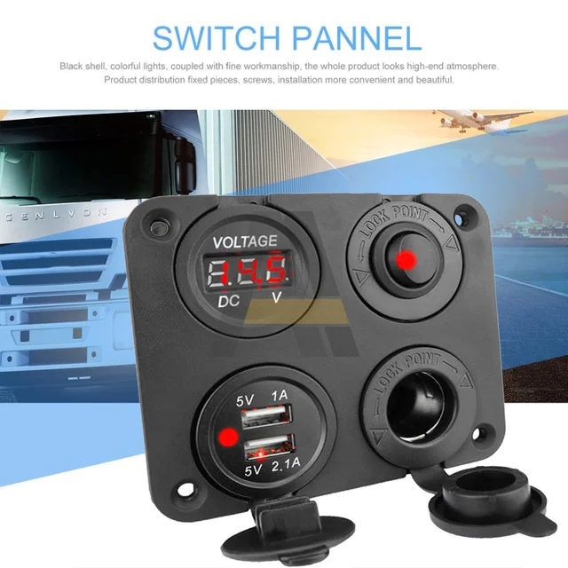 Cargador De Coche De Carga Rápida QC3.0, 36W, Doble 2 USB Con Voltímetro LED Para TOYOTA - AliExprs