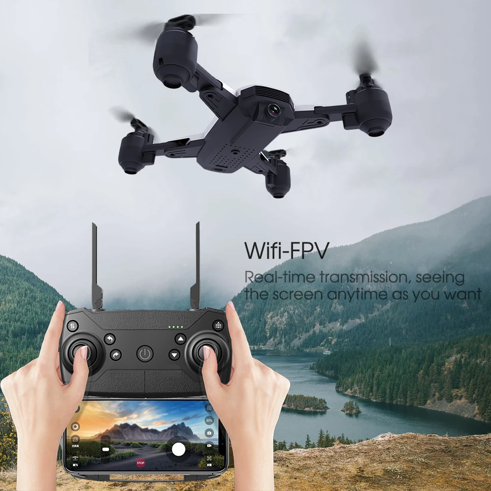 

2.4G Foldable Mini Drone with Camera 1080P Optical Flow Position Remote Control Toy Gesture Photo Follow RC Quadcopter Drone